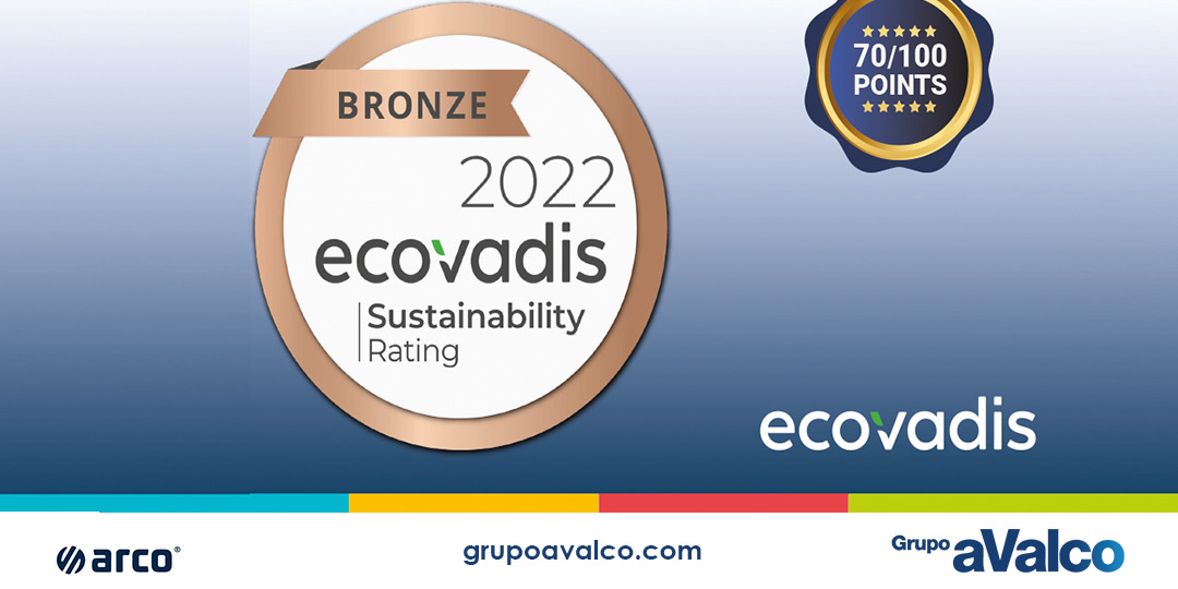 Válvulas Arco ha obtenido recientemente la certificación EcoVadis, que evalúa positivamente los sistemas de gestión de la sostenibilidad dentro de una compañía