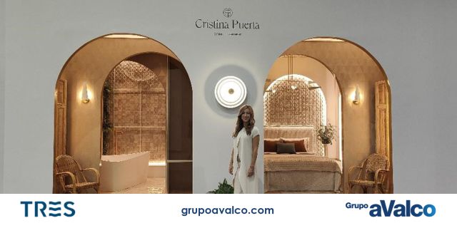 La interiorista Cristina Puerta exhibe la grifería oro mate de Tres en Marbella Design 2022