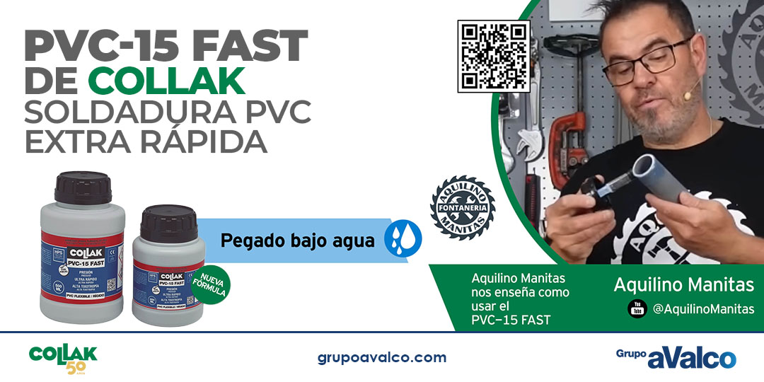 PVC-15 FAST de COLLAK: soldadura PVC extra rápida