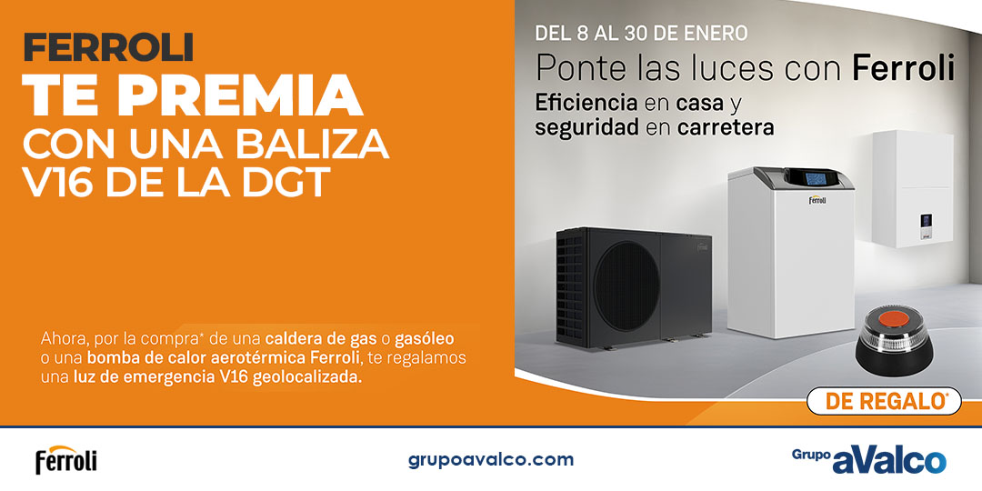 FERROLI te premia con una baliza V16 de la DGT