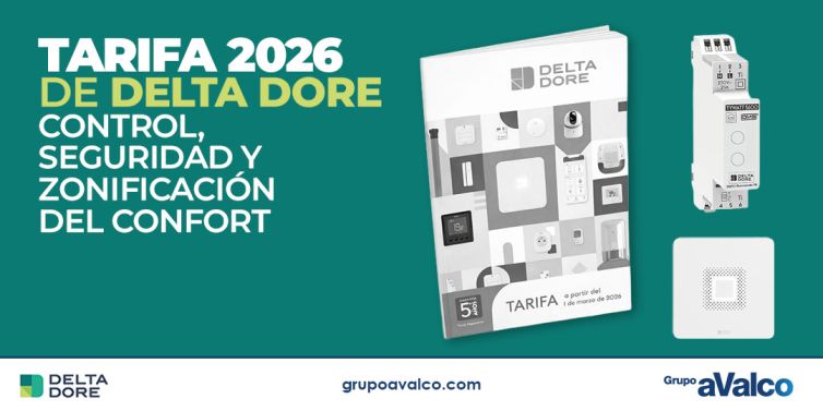 Tarifa 2026 de DELTA DORE: control, seguridad y zonificación