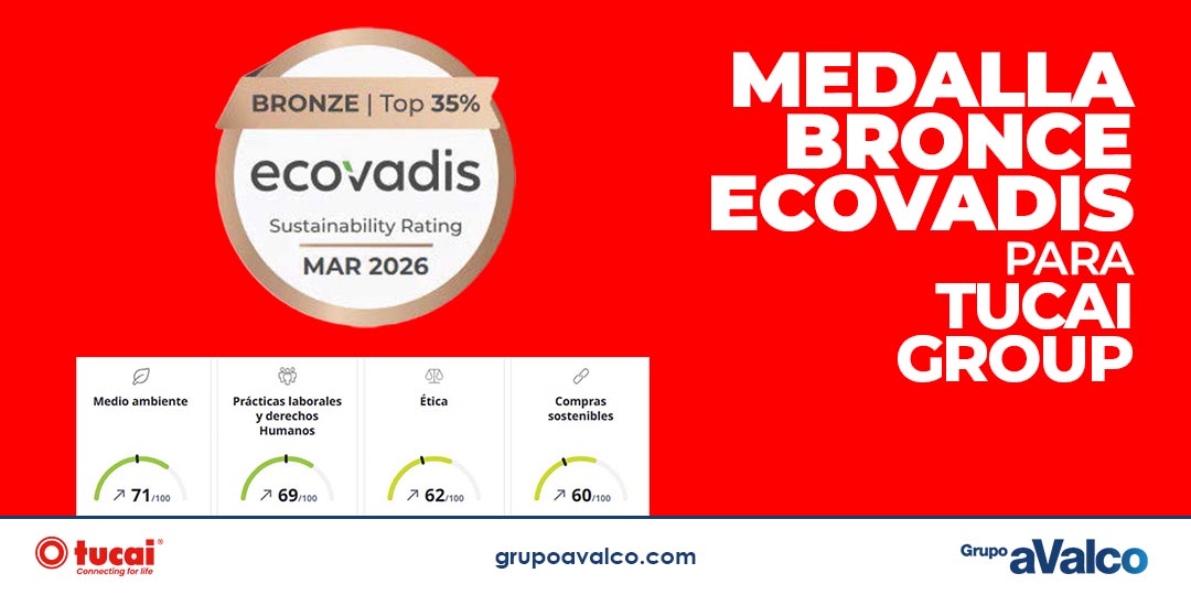 Medalla bronce Ecovadis para TUCAI Group