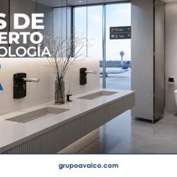 Baños de aeropuerto con tecnología PRESTO IBÉRICA
